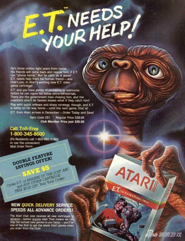 1982年圣诞节《E.T.》电游的海报