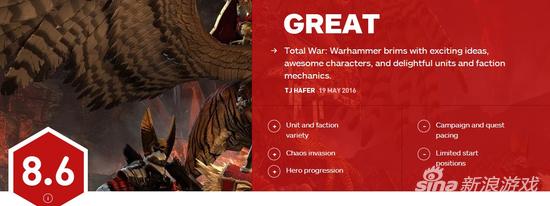 《战锤：全面战争》IGN 8.6分 游戏体验极佳
