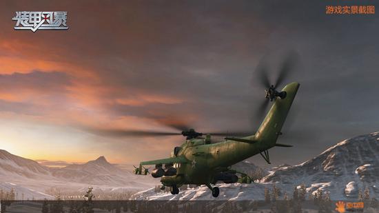 西伯利亚夕阳余晖下的AH-64D