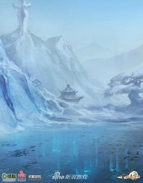古剑OL太华山概念原画,环境光反射材质的研究或将雪山场景表现更为惊艳