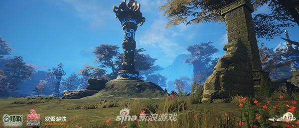 《古剑奇谭网络版》 长安郊外(暂定名)神秘石柱同样的神秘符文元素