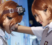 chinajoy2016：城会玩！CJ2016玩壁咚的少女Coser画面太美