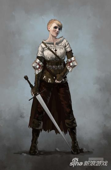 一版开拓中的 Ciri 角色设定手稿