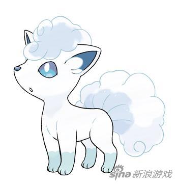 能在阿罗拉地区看见的六尾(Vulpix)