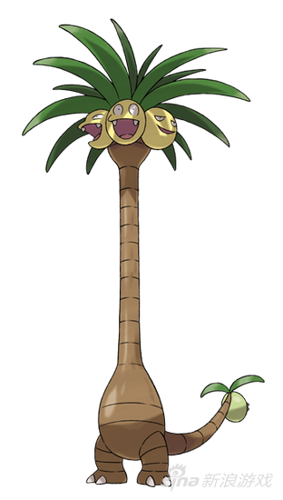 能在阿罗拉地区看见的椰蛋树(Exeggutor)