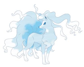 能在阿罗拉地区看见的九尾(Ninetales)