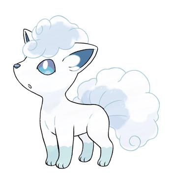 能在阿罗拉地区看见的六尾(Vulpix)