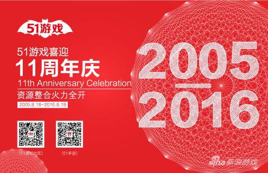 51游戏喜迎11周年庆 资源整合火力全开_页游