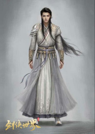 吴亦凡初尝古装造型 倾情代言《剑侠世界》手游