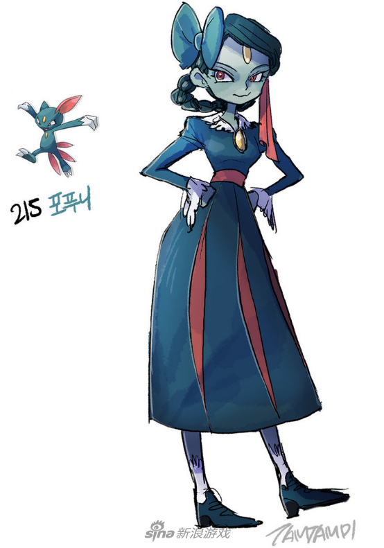 《口袋妖怪》被韩国画师拟人化 火伊布变性感女郎_韩国网游新闻_新浪游戏_新浪网