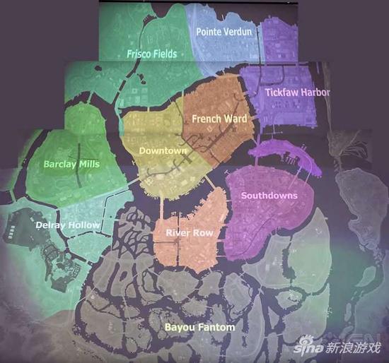 《黑手党3》新波尔多市地图