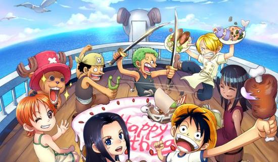 海贼王作者在豪宅开派对 超豪华海贼团聚餐_玩