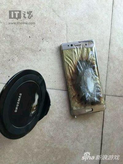 关机充电的Note7也遭遇了自燃事件