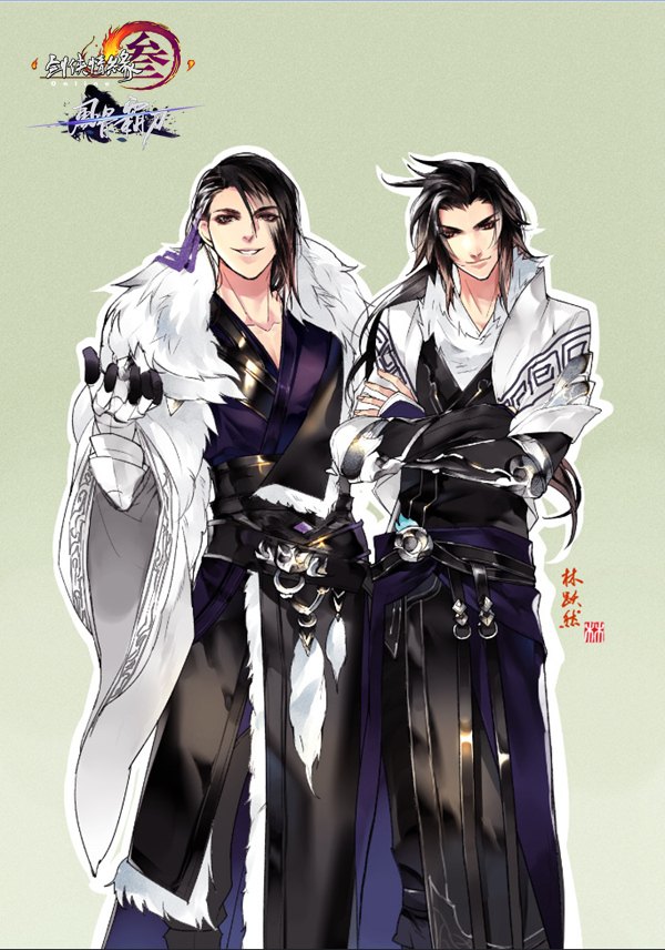 颜值就是正义 《剑网3》霸刀同人插画集_新浪