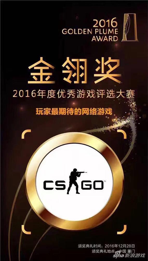 CS：GO获评玩家最期待网络游戏大奖