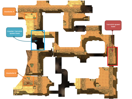 Dust2经典的地图元素被各大射击网游所模仿，在战地之王，穿越火线，反恐行动，逆战和枪神纪等游戏中都能看到它的身影。
