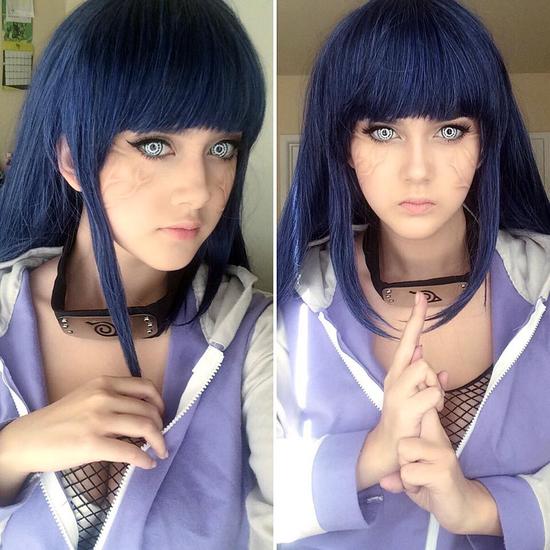 高颜值美女cos《火影忍者》雏田神还原不只是白眼