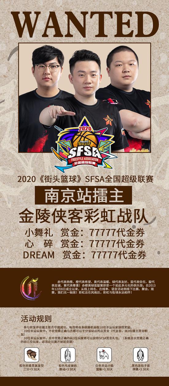 《【街头篮球】《街头篮球》 SFSA南京站报名开启最强TT守擂》