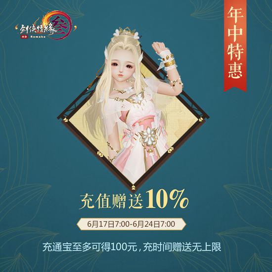 充值多赠10%