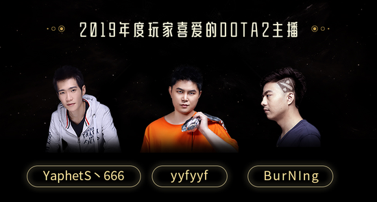 DOTA2玩家最喜愛的主播：YaphetS丶666 yyfyyf BurNIng