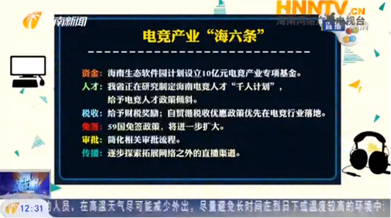 2019全球电竞运动领袖峰会“海六条”内容