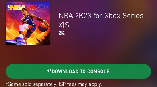 XBX/S版《NBA 2K23》开启预载 需要内存空间152GB