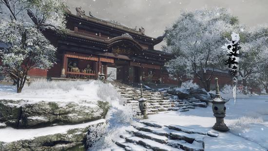 逆水寒雪中灵隐寺