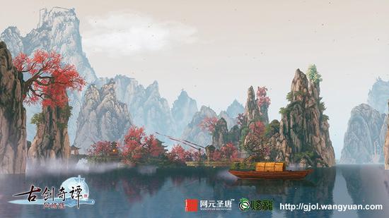 青山流水,白云飞鸟
