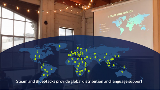 Steam和蓝叠提供全球分发和不同语言版本接入支持