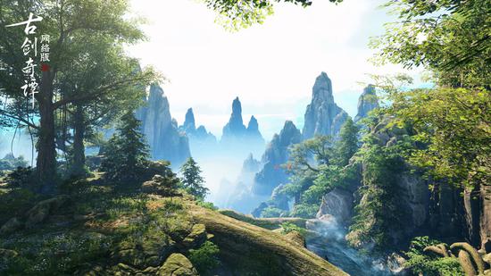 飞行在古剑世界,遍览绮丽仙景色