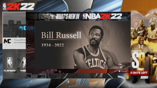 “指环王”比尔·拉塞尔去世 《NBA2K22》推送悼念页面