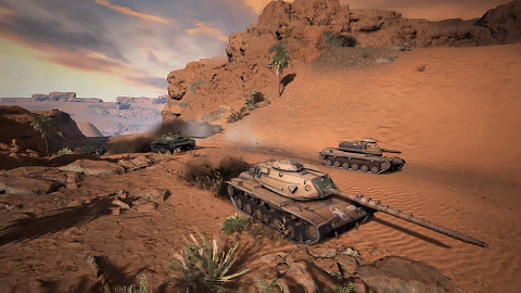 重型坦克的地面追逐