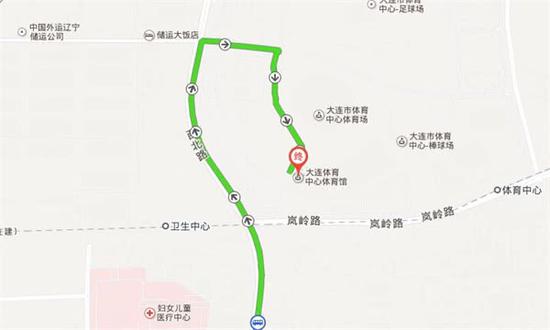 大连体育中心体育馆周边路线图