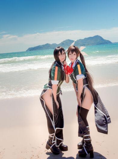 舰娘沙滩美腿cos