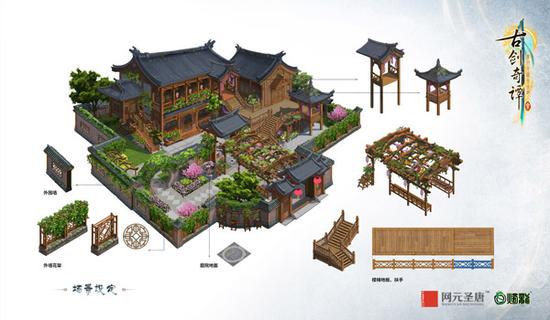 鄢陵场景设定图(庭院)