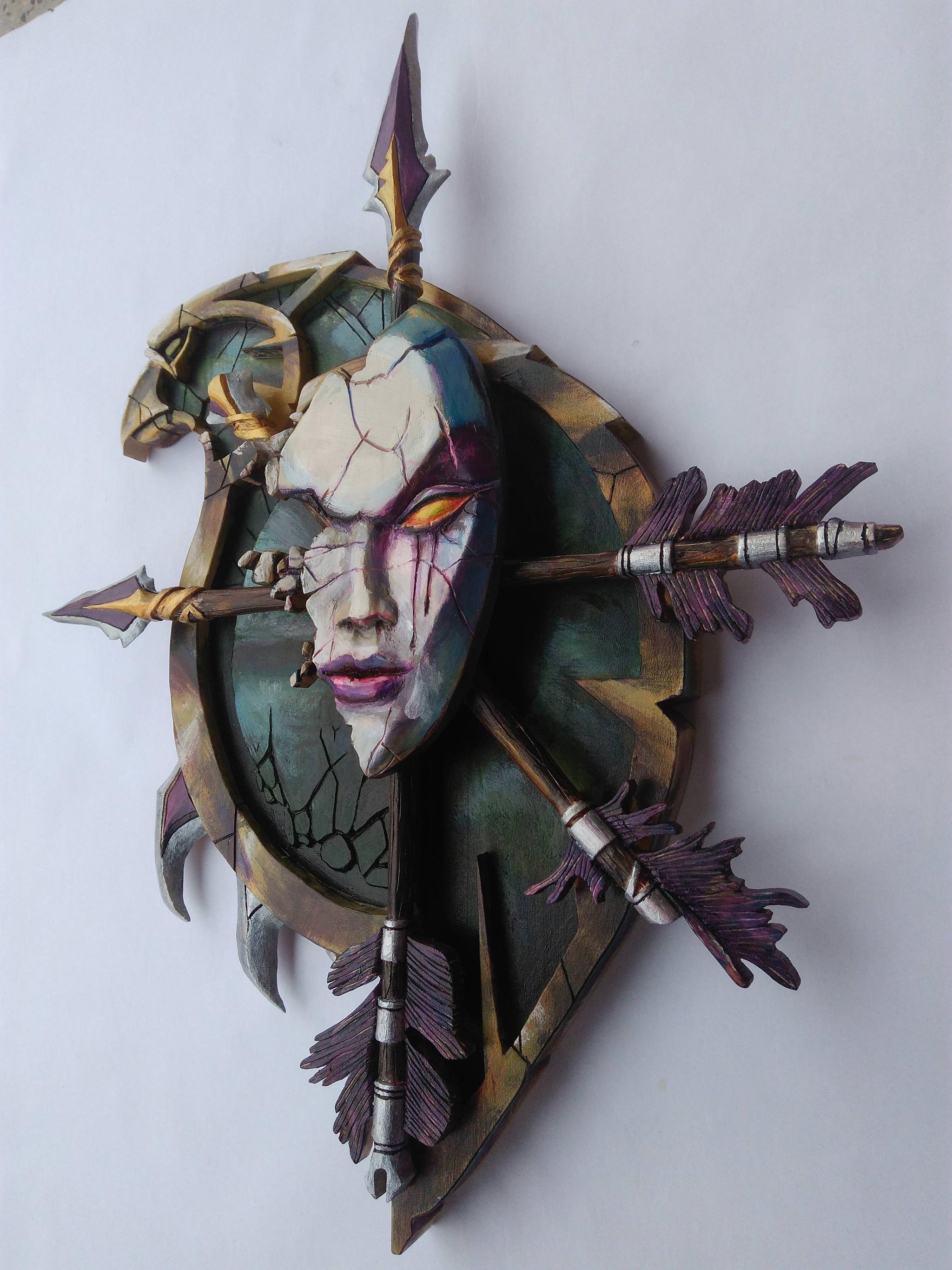 魔兽周边:国外玩家展示被遗忘者的精美木雕标志