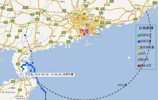 珠海气象台 6月6日12时发布