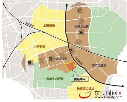 虎门大宁社区宁馨南路新型产业更新单元区位图