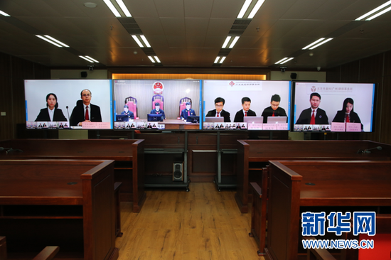 案件审理现场。新华网发