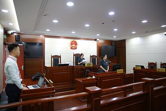 　法庭宣判现场 本文图均为上海知产法院供图