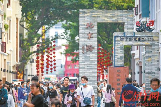 改造后的北京路步行街 羊城晚报全媒体记者 梁喻 摄