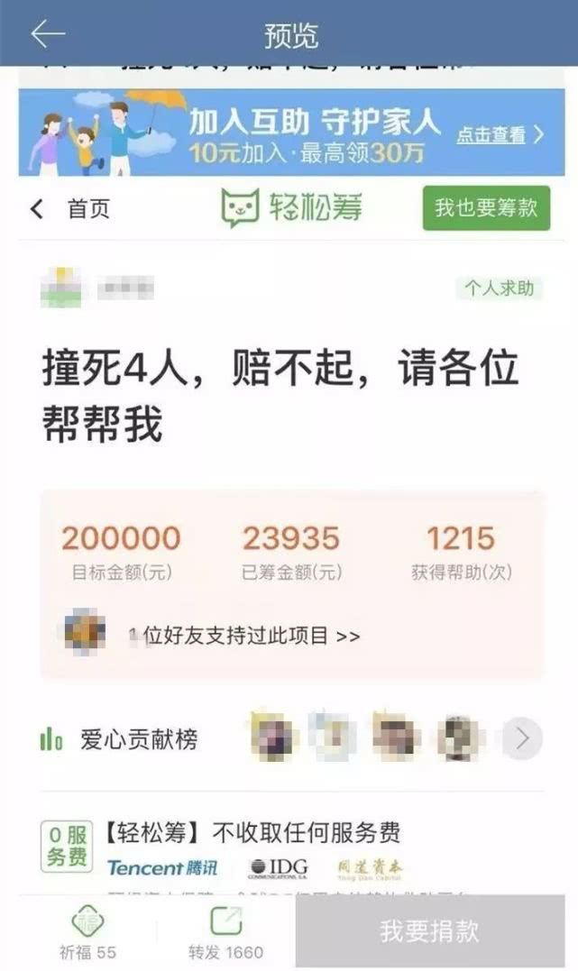 项目关闭前筹集到的捐款