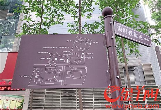 广州穗园小区“垃圾分类地图”