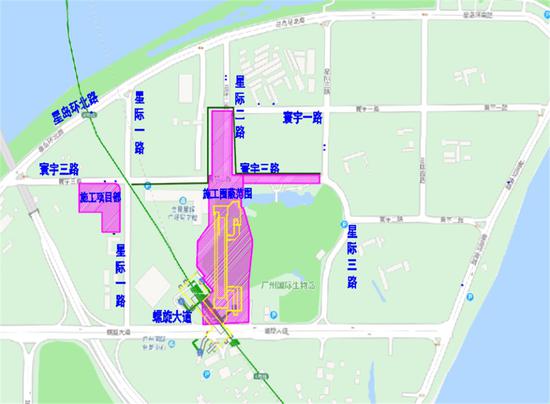 官洲站交通道路现状图