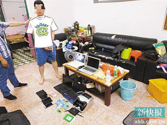 ■警方在嫌疑人的住处查获大量作案工具。 通讯员供图