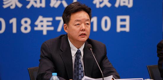 国家知识产权局新闻发言人、办公室主任胡文辉(来源:国家知识产权局网站)