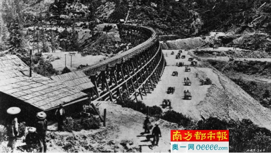 美国早期铁路修建，有华人劳工的血汗付出。资料图片