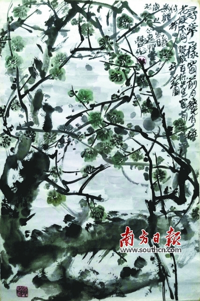 寻常一样窗前月（国画） 林丰俗 作