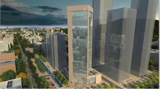 中建三局前海自贸大厦项目施工高度破百米