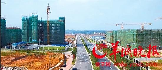 广清产业园建设工地热火朝天 广清产业园建设工地热火朝天